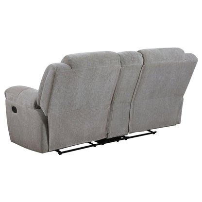 Unique Piece Furniture - Gilson Chenille Upholstered Reclining Loveseat Grey