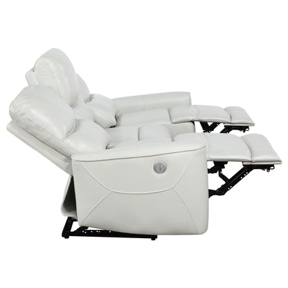 Unique Piece Furniture - Greenfield 3-piece Power Reclining Sofa Set Dove Grey