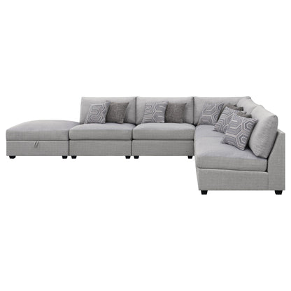 Unique Piece Furniture - Cambria 6-piece Upholstered Modular Sectional Sofa Grey