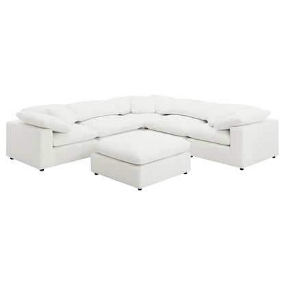 Unique Piece Furniture - Raleigh 6-piece Boucle Upholstered Modular Sectional Ivory