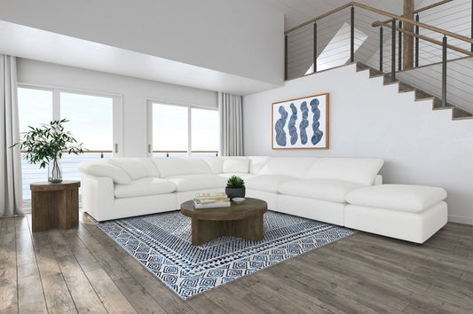 Unique Piece Furniture - Raleigh 6-piece Boucle Upholstered Modular Sectional Ivory