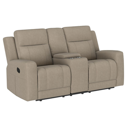 Unique Piece Furniture Brentwood 3-piece Upholstered Reclining Sofa Set Taupe