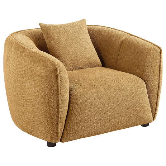 Unique Piece Furniture - Aleisha Fabric Upholstered Accent Chair Mustard Yellow