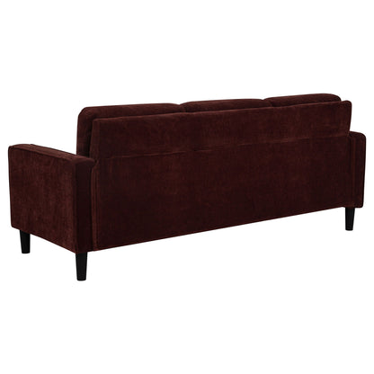 Unique Piece Furniture - Ruth 3-piece Fabric Upholstered Track Arm Sofa Rust Red