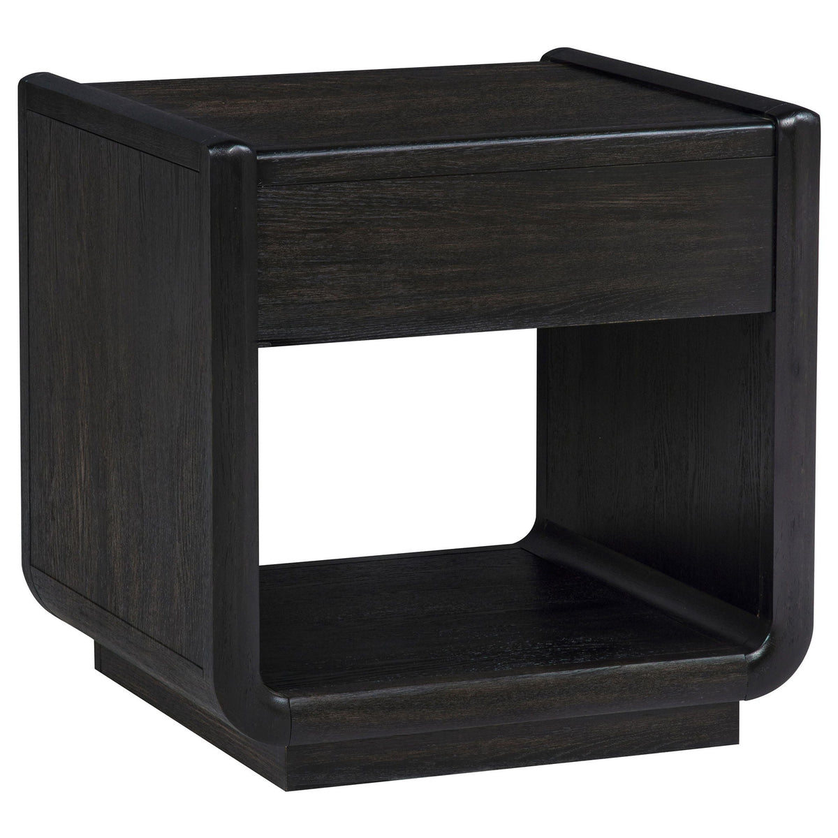 Unique Piece Furniture Leandro 2-piece Wood Coffee and End Table Set Burnished Black