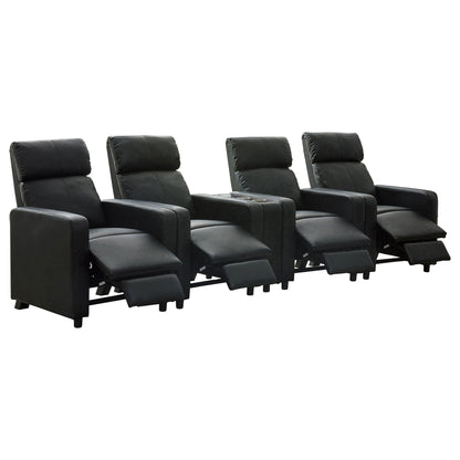 Unique Piece Furniture - Toohey Upholstered Tufted Recliner Living Room Set Black