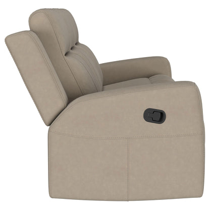 Unique Piece Furniture - Brentwood 2-piece Upholstered Reclining Sofa Set Taupe