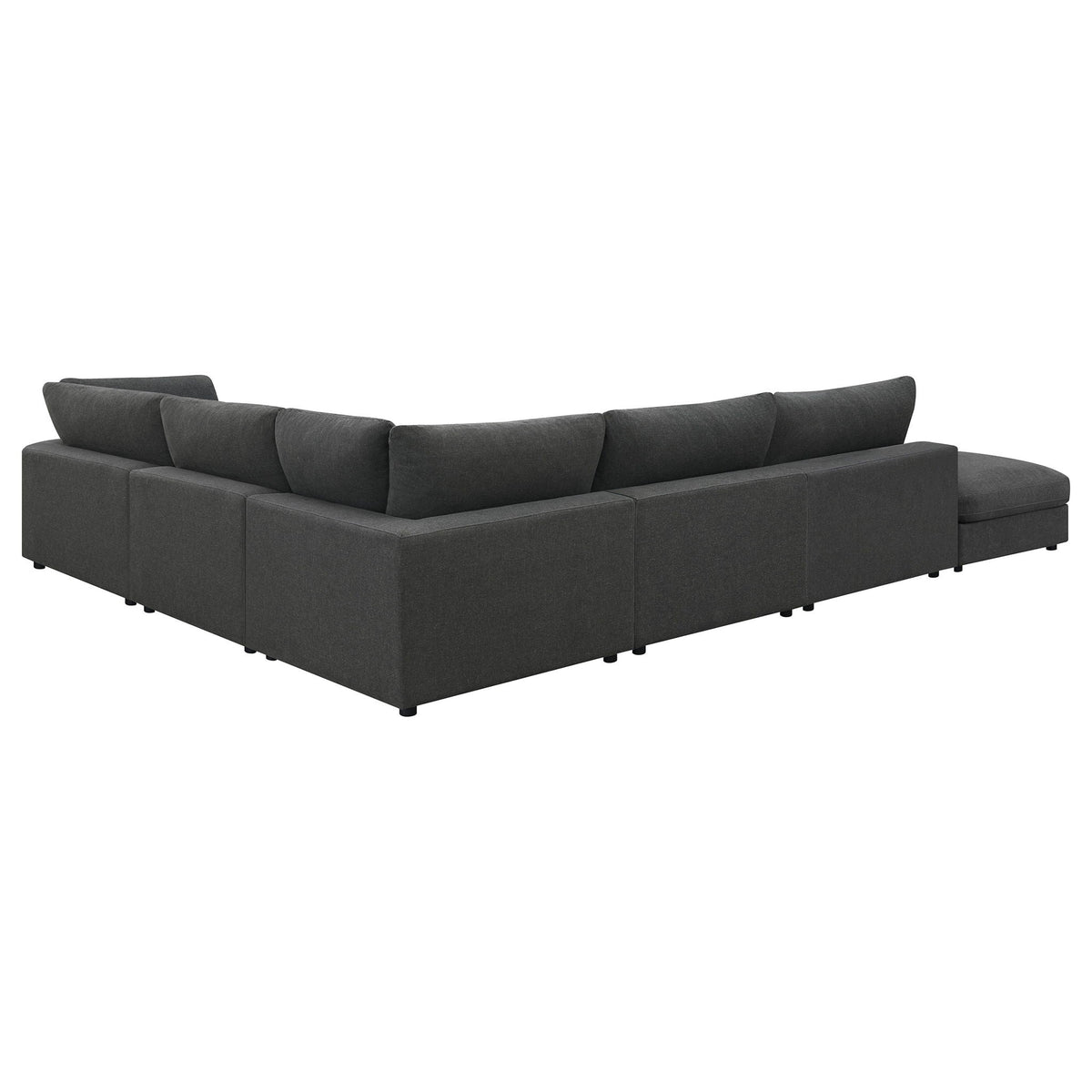 Unique Piece Furniture - Serene 6-piece Upholstered Modular Sectional Sofa Charcoal