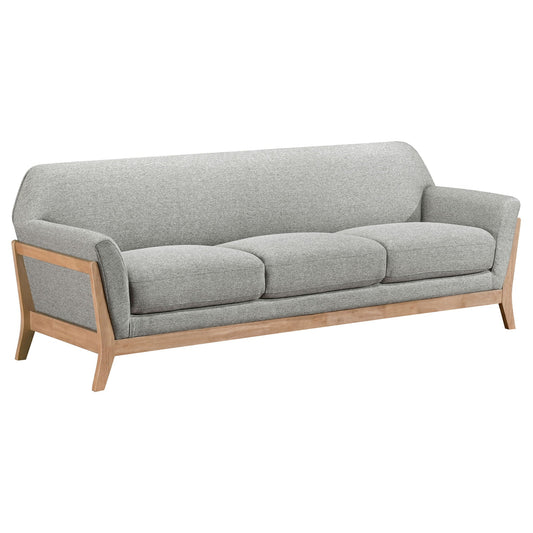 Unique Piece Furniture Vaughn 2-piece Fabric Upholstered Flared Arm Sofa Set Grey