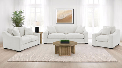 Unique Piece Furniture Ashlyn 3-piece Upholstered Track Arm Sofa Set Sand