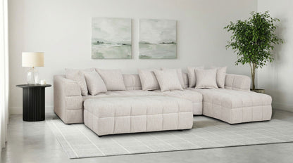 Unique Piece Furniture Amara 4-Piece Upholstered Sectional Sofa