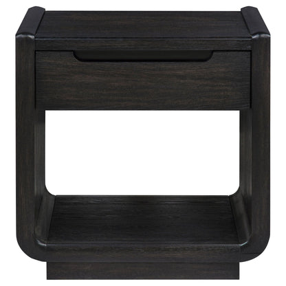 Unique Piece Furniture Leandro 2-piece Wood Coffee and End Table Set Burnished Black