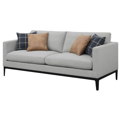 Unique Piece Furniture - Apperson Upholstered Track Arm Sofa Light Grey