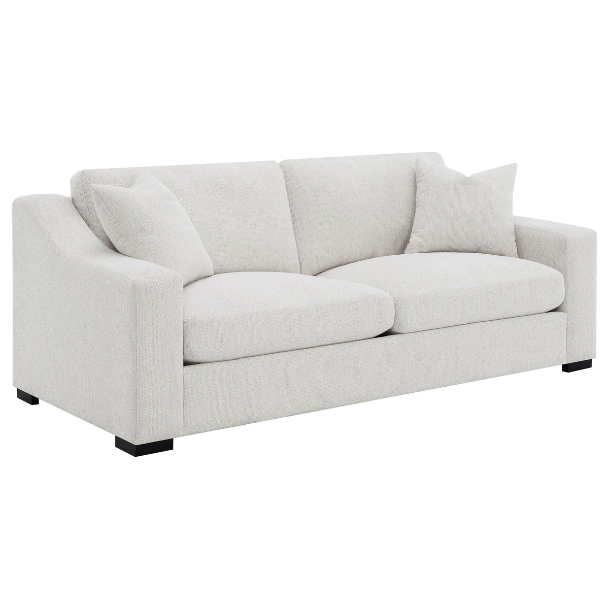 Unique Piece Furniture Ashlyn 3-piece Upholstered Track Arm Sofa Set Sand