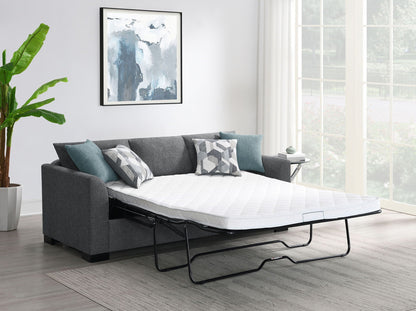 Unique Piece Furniture - Storey Upholstered Sleeper Sectional Chaise Sofa Grey
