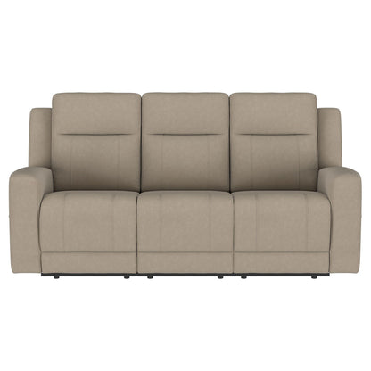 Unique Piece Furniture Brentwood 3-piece Upholstered Reclining Sofa Set Taupe