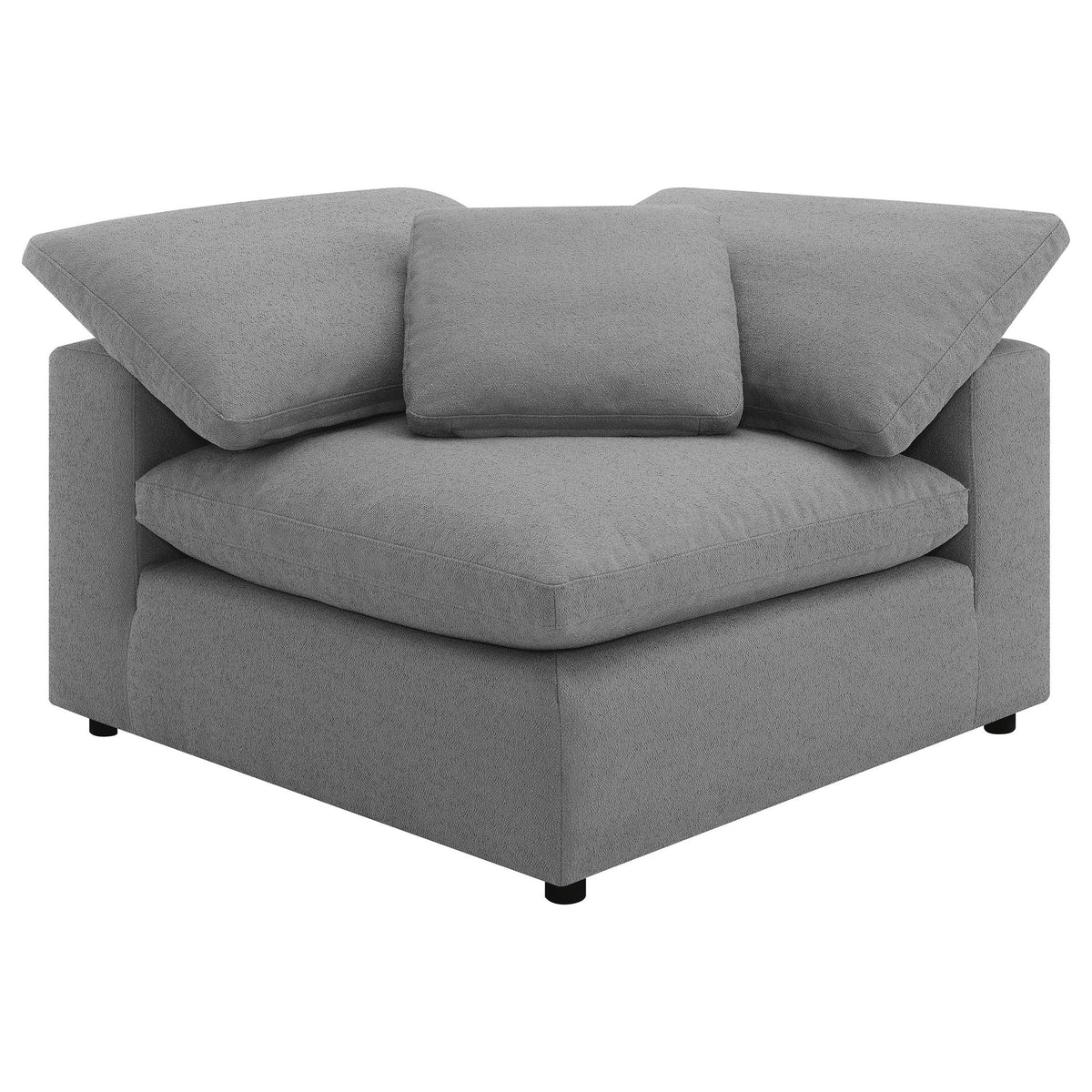 Unique Piece Furniture - Raleigh 6-piece Boucle Upholstered Modular Sectional Grey