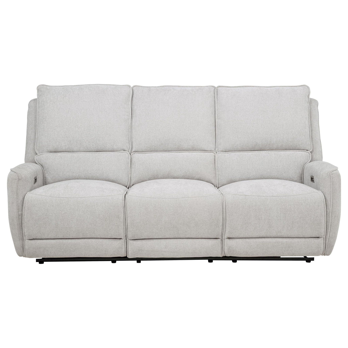 Unique Piece Furniture - Sylmar Chenille Upholstered Power Reclining Sofa Dove Grey
