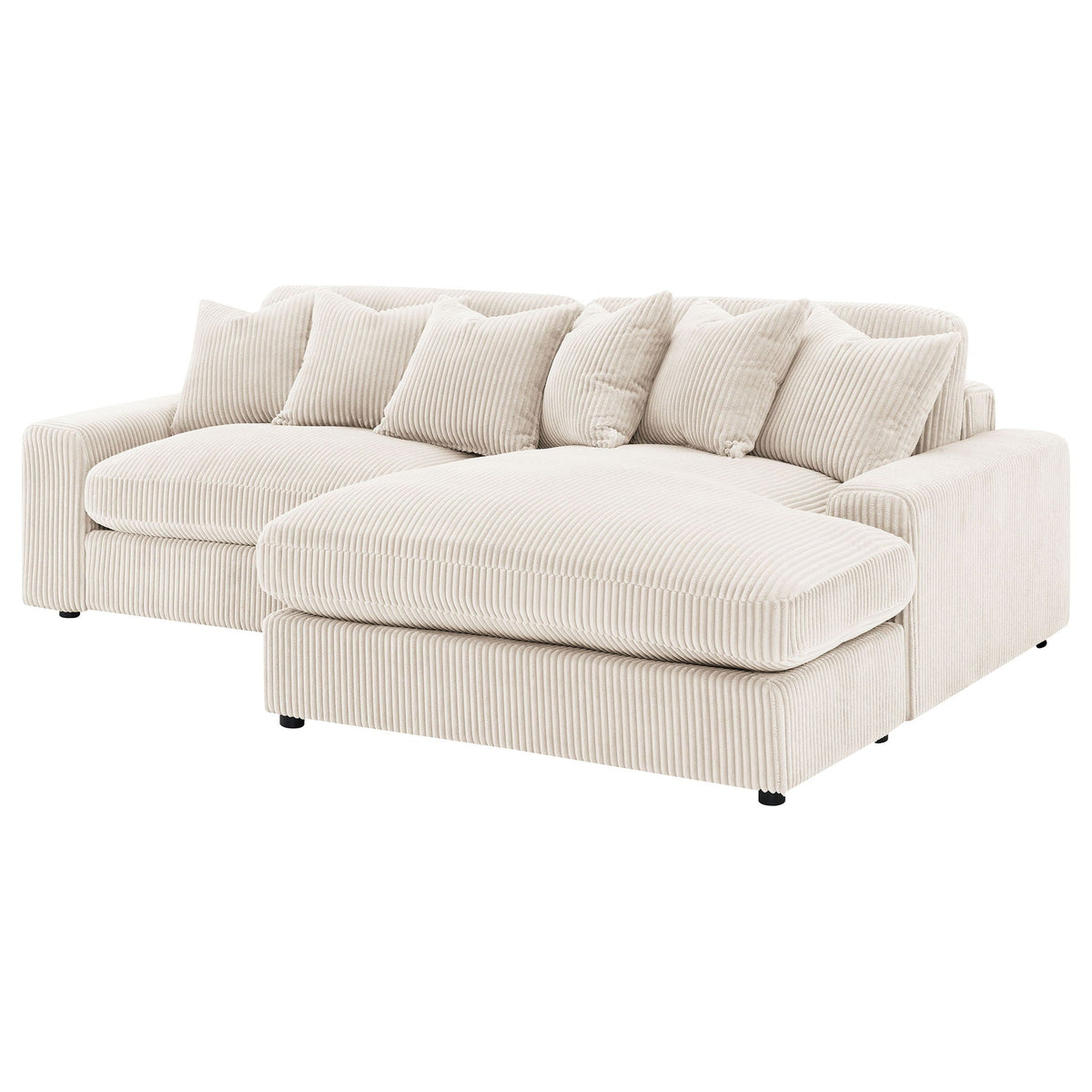 Unique Piece Furniture - Blaine Upholstered Reversible Chaise Sectional Sofa Sand