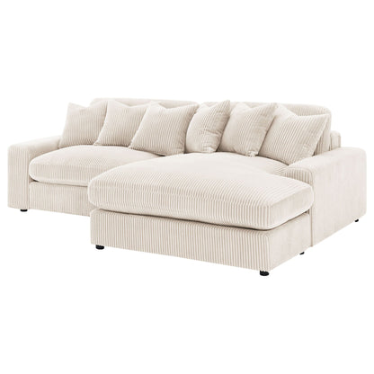 Unique Piece Furniture - Blaine Upholstered Reversible Chaise Sectional Sofa Sand