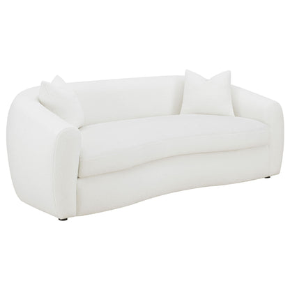 Unique Piece Furniture Isabella 3-piece Faux Sheepskin Upholstered Sofa Set Natural