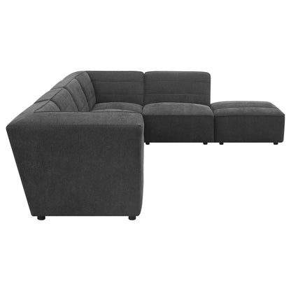 Unique Piece Furniture - Sunny 6-piece Upholstered Modular Sectional Sofa Charcoal