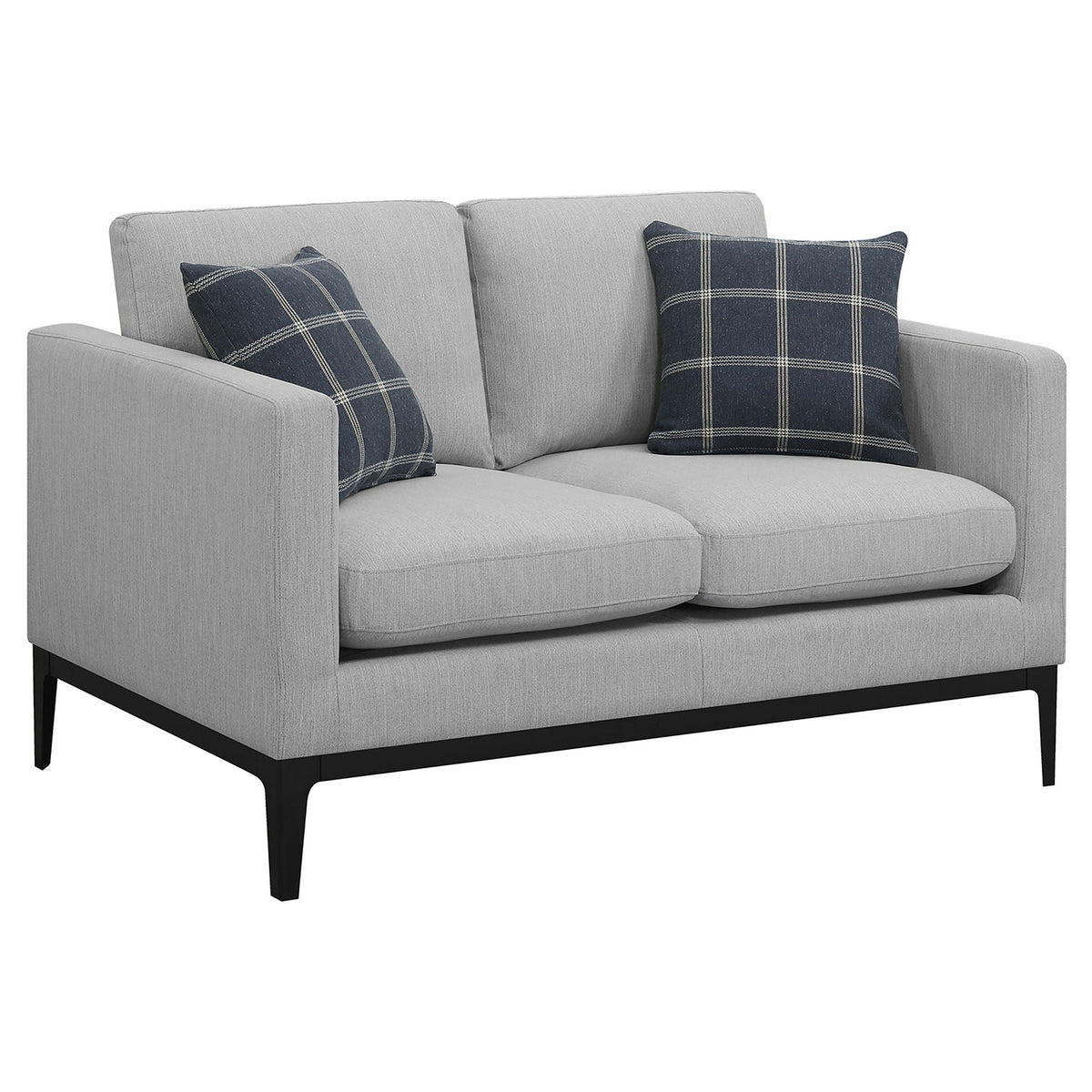 Unique Piece Furniture - Apperson 3-piece Upholstered Track Arm Sofa Set Light Grey