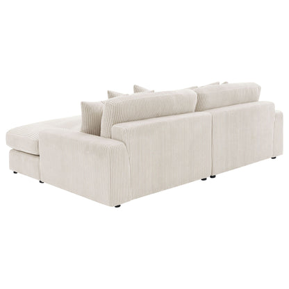 Unique Piece Furniture - Blaine Upholstered Reversible Chaise Sectional Sofa Sand