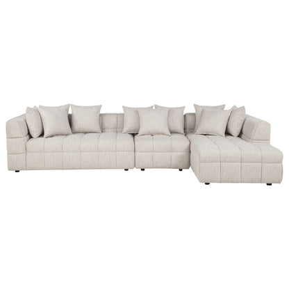 Unique Piece Furniture Amara 3-Piece Upholstered Sectional Sofa