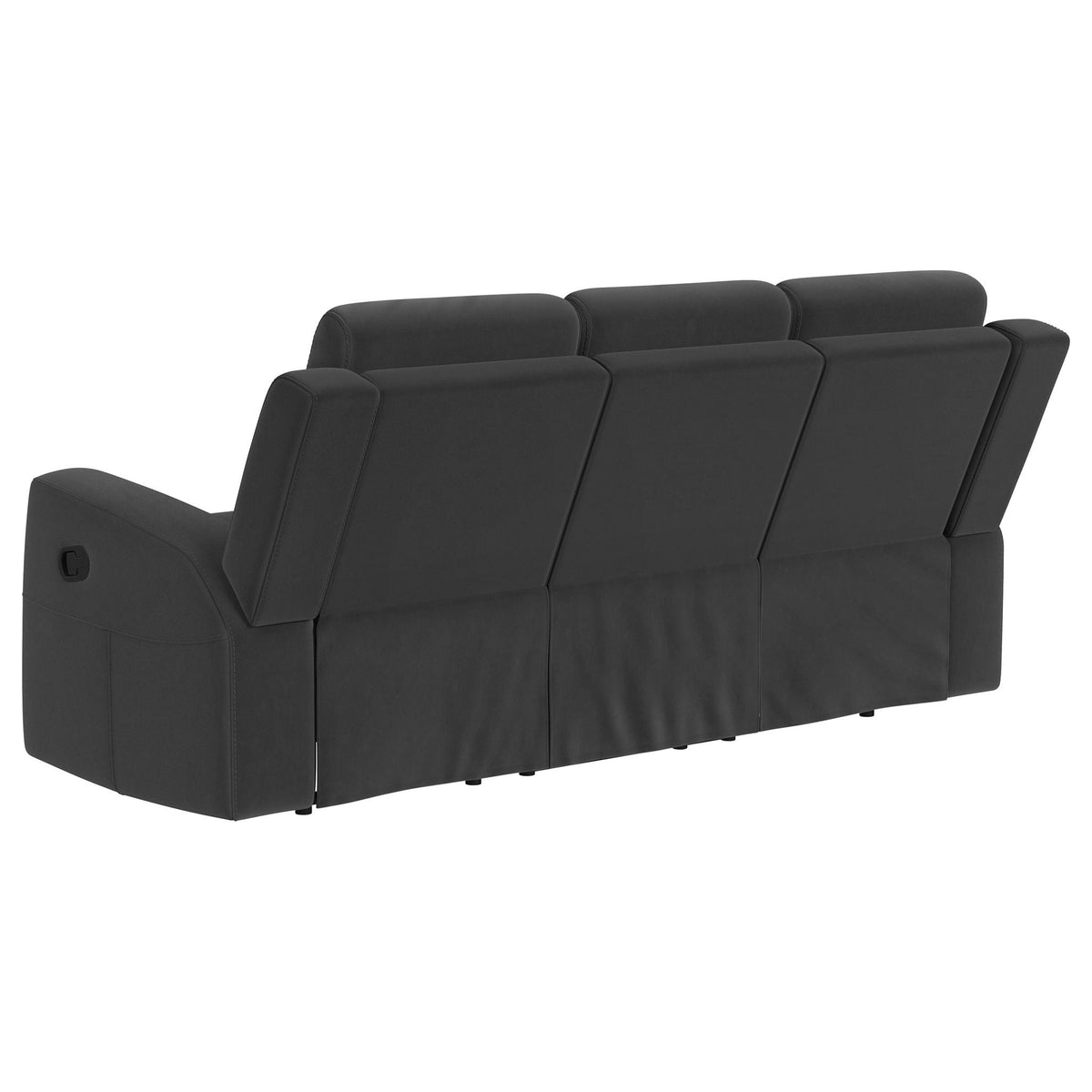 Unique Piece Furniture - Brentwood 2-piece Upholstered Reclining Sofa Set Charcoal