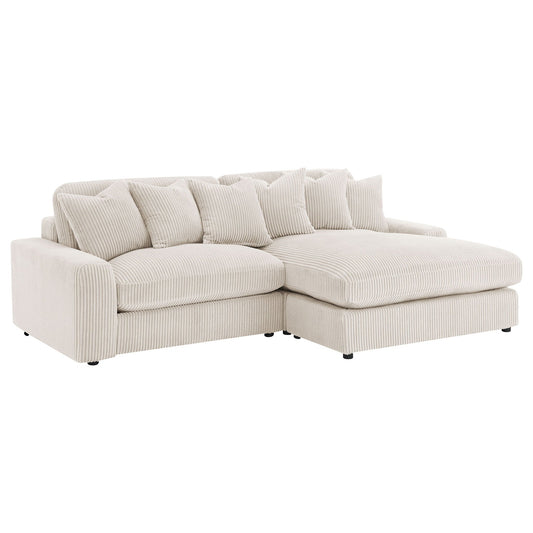 Unique Piece Furniture - Blaine Upholstered Reversible Chaise Sectional Sofa Sand