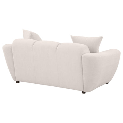 Unique Piece Furniture Destino Chenille Upholstered Splayed Arm Loveseat Greige