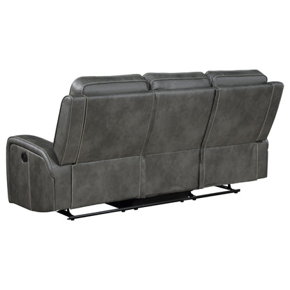 Unique Piece Furniture - Raelynn Upholstered Track Arm Motion Sofa Grey