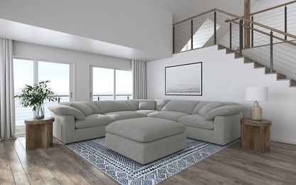 Unique Piece Furniture - Raleigh 6-piece Boucle Upholstered Modular Sectional Grey