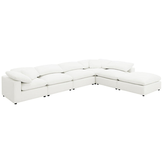 Unique Piece Furniture - Raleigh 6-piece Boucle Upholstered Modular Sectional Ivory