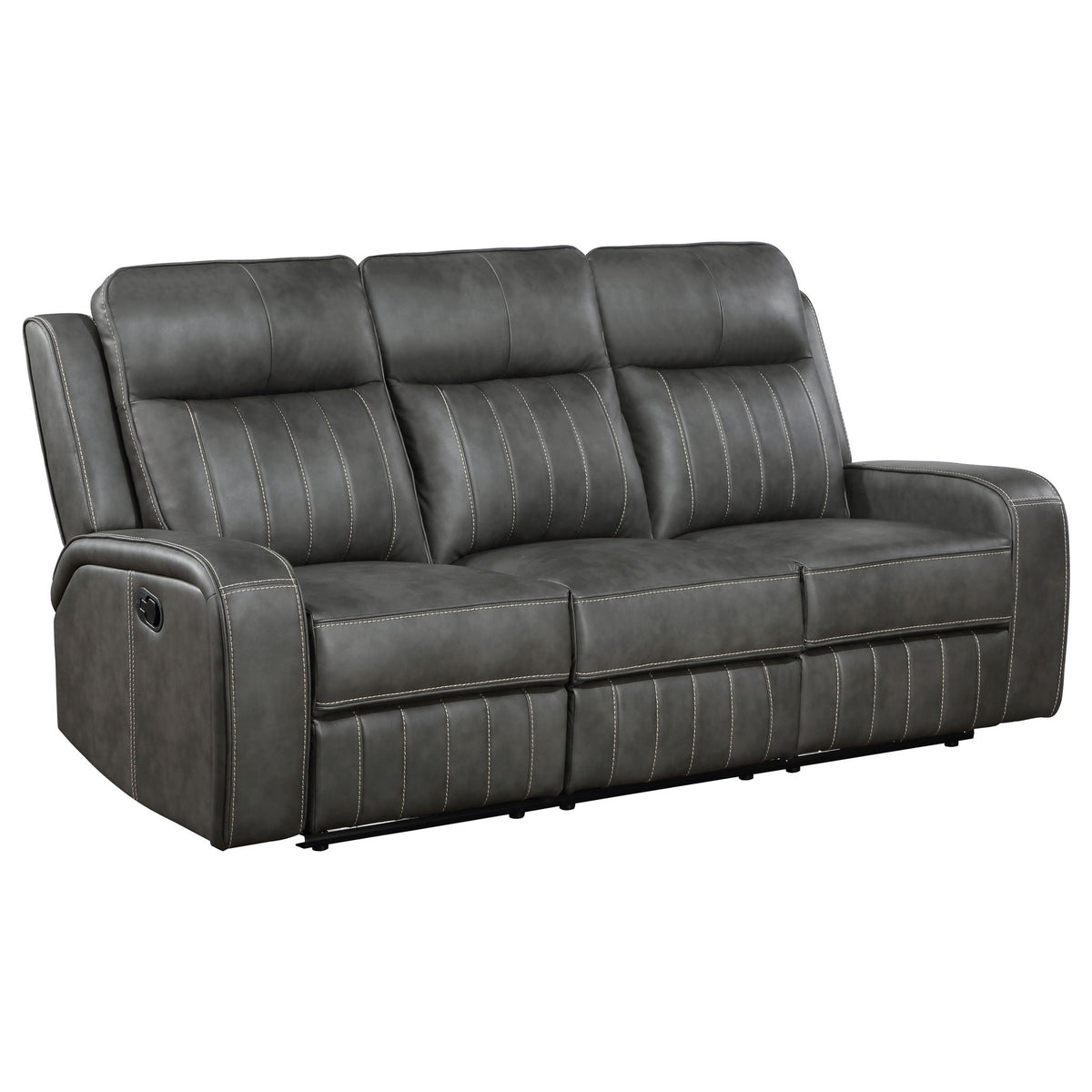 Unique Piece Furniture - Raelynn Upholstered Track Arm Motion Sofa Grey