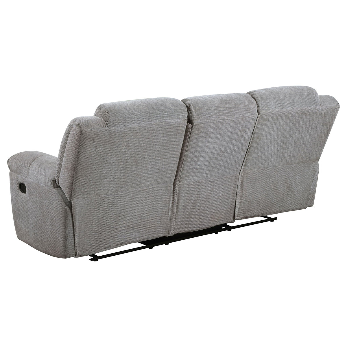 Unique Piece Furniture - Gilson Chenille Upholstered Reclining Sofa Grey