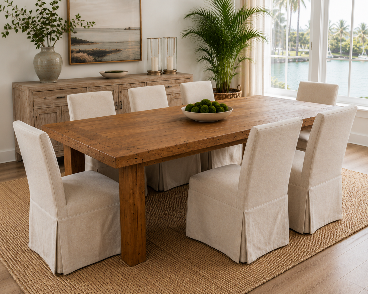 The Broward Design Center - Recycled Teak Dining Table