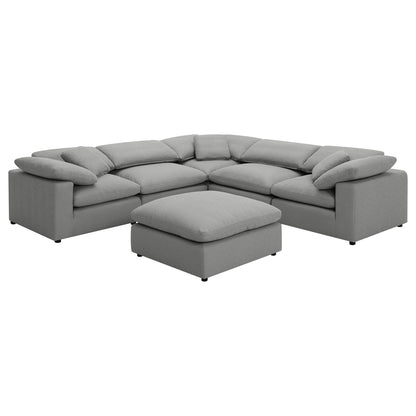 Unique Piece Furniture - Raleigh 6-piece Boucle Upholstered Modular Sectional Grey