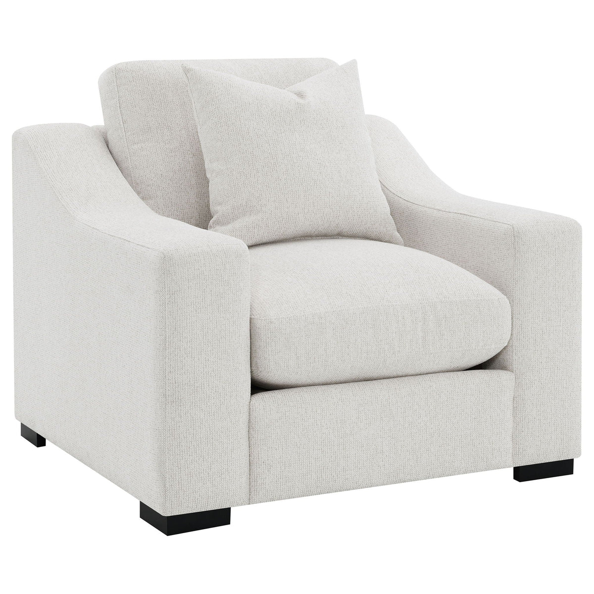 Unique Piece Furniture Ashlyn 3-piece Upholstered Track Arm Sofa Set Sand