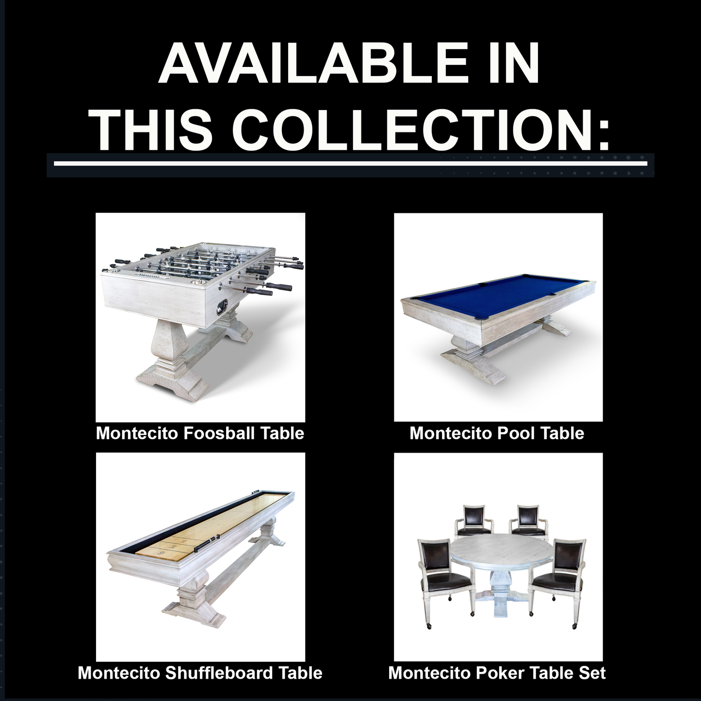 Montecito 12 ft Shuffleboard Table - Driftwood Finish