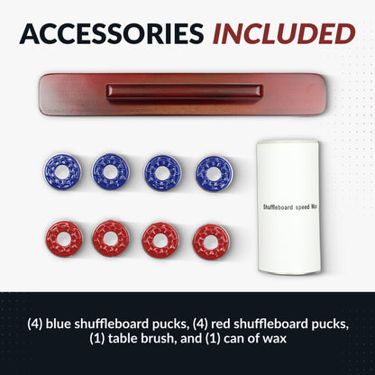 Merlot Shuffleboard Table 12 ft - Walnut Finish