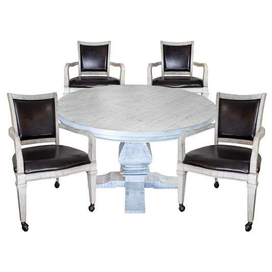 Montecito 48-in Poker Table and Dining Top with 4 Armchairs