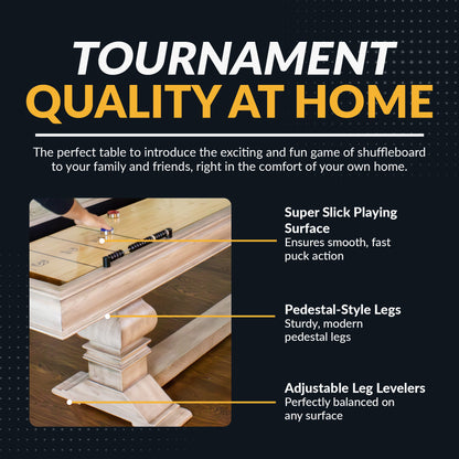 Montecito 12 ft Shuffleboard Table - Driftwood Finish