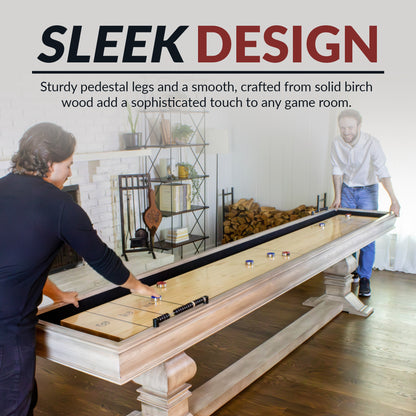 Montecito 12 ft Shuffleboard Table - Driftwood Finish