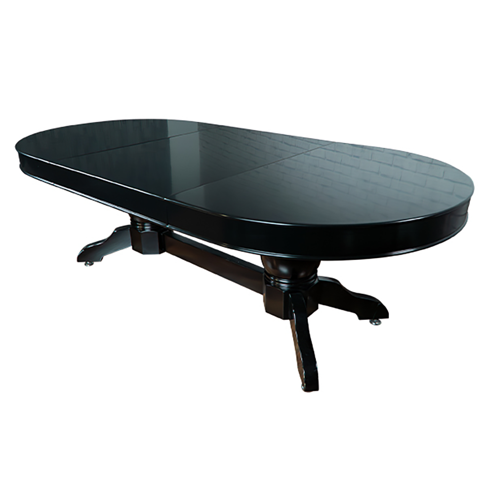 3-Leaf Oval Dining Top – Black or Mahogany