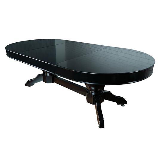 3-Leaf Oval Dining Top – Black or Mahogany
