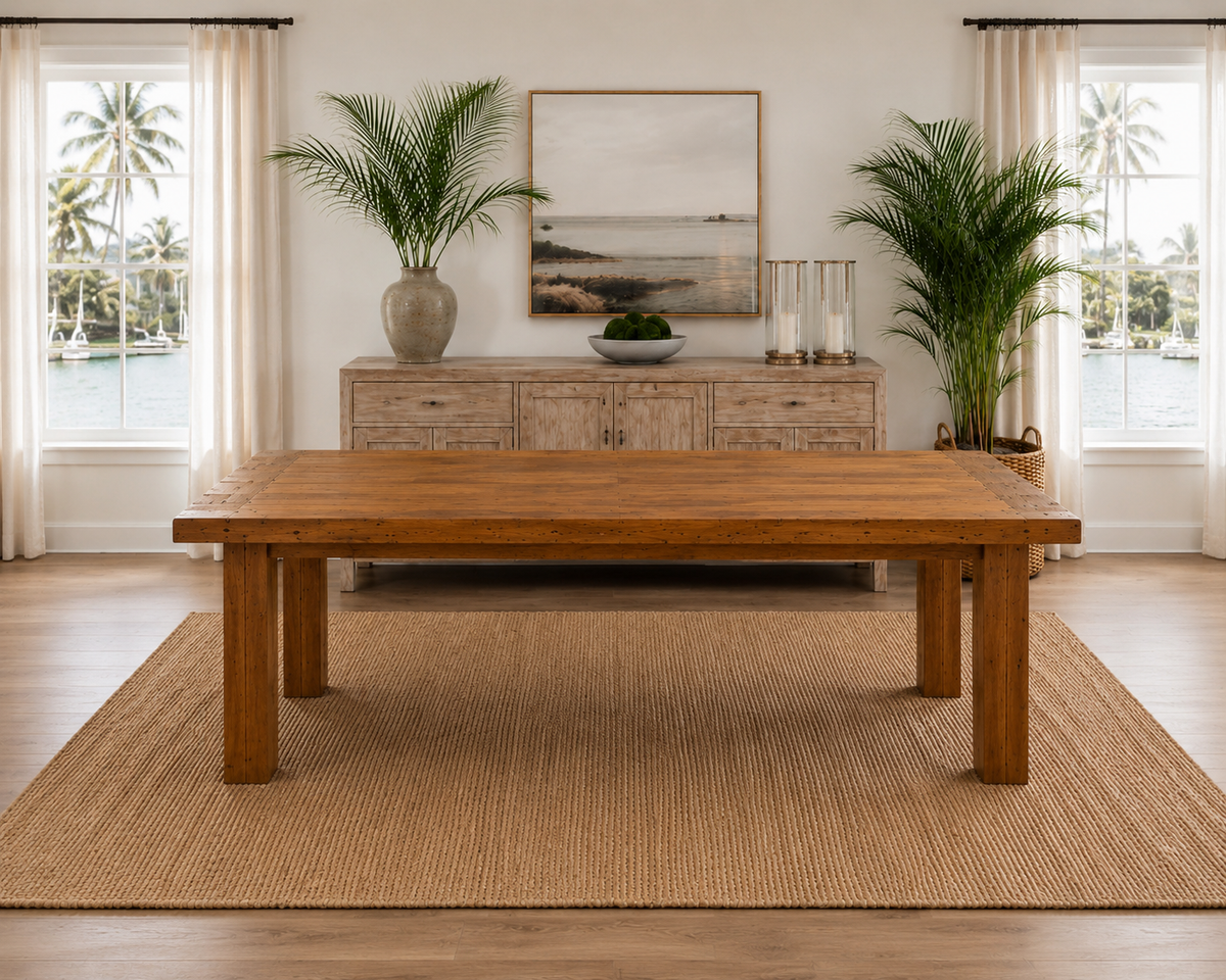The Broward Design Center - Recycled Teak Dining Table