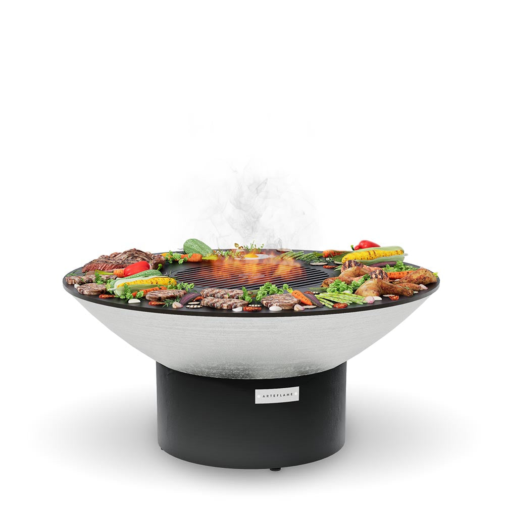 Arteflame 40" Stainless Steel Fire Pit Grill with Cooktop