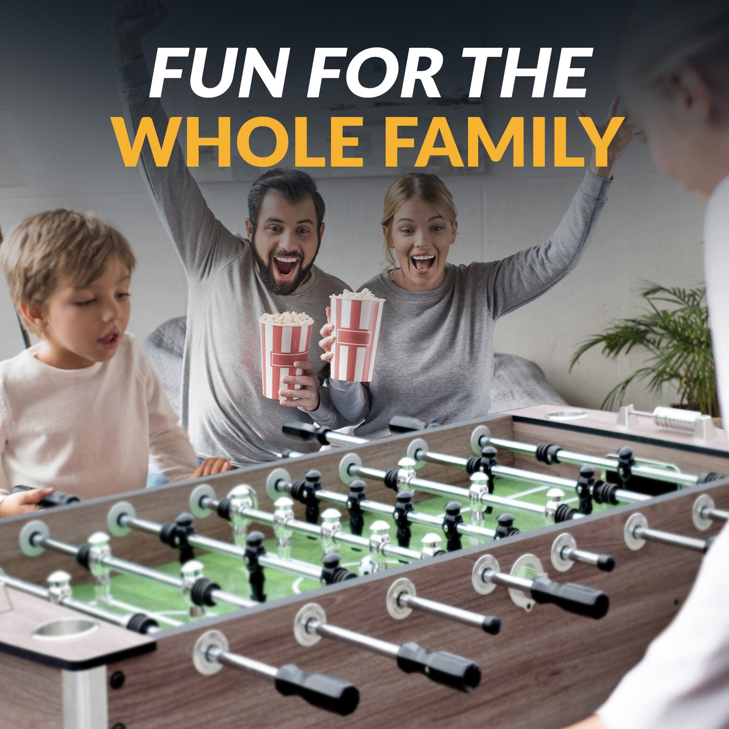 The Driftwood Foosball Table was not only designed to look spectacular in your home and provide hours of fun for the whole family!